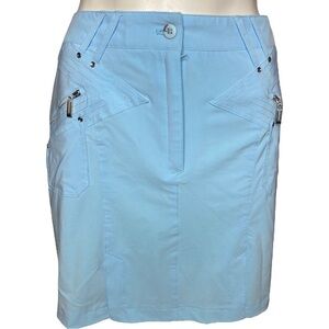JAMIE SADOCK Skirt Airwear Hybrid Lightweight Baby Blue Golf Skirt Size 12